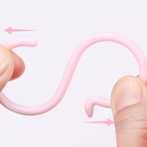 POVETIRE 30 Pack 2.5 Inch Rubber Pink S Hook - Image 4