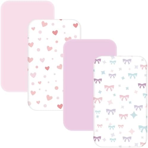 4 Pack Bedside Bassinet Sheets by NacoMoco