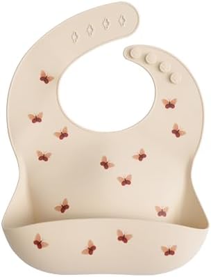 mushie Silicone Baby Bib | Adjustable Fit Waterproof Bibs by mushie