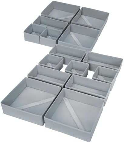 DIMJ Drawer Organizer Clothes, 15 Pack Underwear Organizer, Foldable Closet Bins by DiMJ