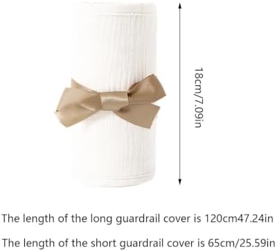 4‑Pieces Cot Rail Protector, Breathable Cotton Gauze Bed Edge Guard - Image 4