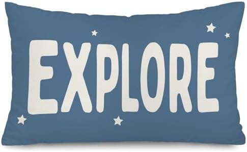 Blue Explore 12x20 Pillow Cover by Unknown