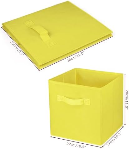 3 Pcs Storage Cubes, 10.5 Inch Collapsible Storage Bins, Fabric Foldable Bins - Image 3