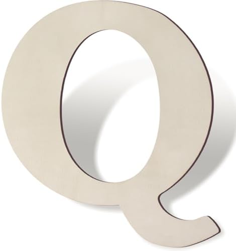 Wooden Letters 12 Inch Large Paintable Wood Letters Q by Unknown