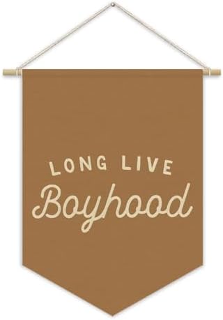 Fall Room Decor, Long Live Boyhood Boy Room Canvas Banner Nursery Playroom Wall by Unknown