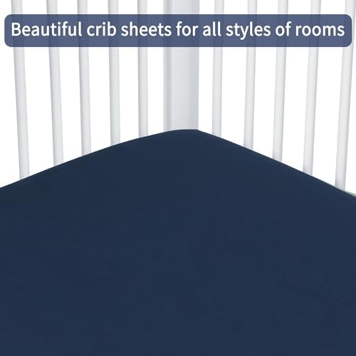 GUNTAIL Baby Crib Sheets for Boys Girls, 2 Pack Fitted Crib Sheet for Standard - Image 5