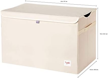 3 Sprouts Large Toy Chest, Lid and Handles, Collapsible Bin - Image 2