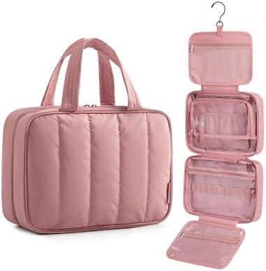 BAGSMART Travel Toiletry Bag for women, Portable Hanging Hook Makeup Bag by BAGSMART
