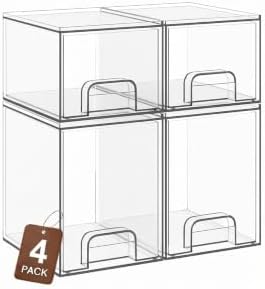 TIPGO Clear Stackable Storage Drawers, Baby Bottle Organizer, Easily-Access by TIPGO