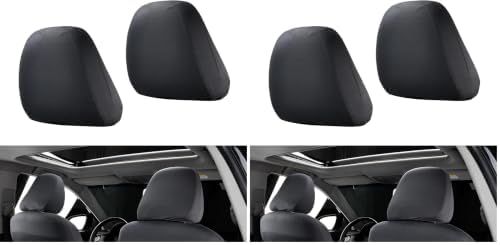 2 PCS Car Seat Headrest Cover, Reusable Flexible Headrest Protector, Universal by Crynod