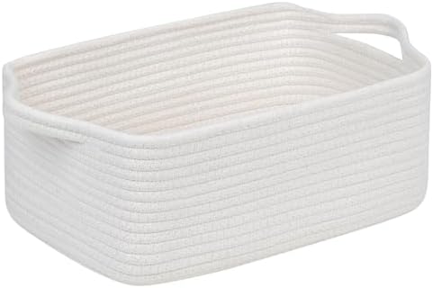 CubesLand Cute and Durable Small Cotton Rope Basket by CubesLand