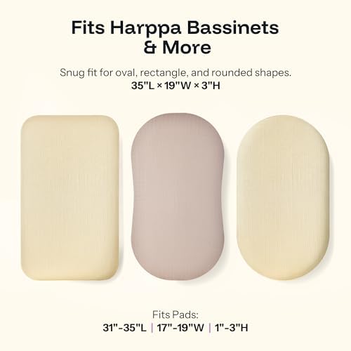 HARPPA Cuddly Bassinet Sheets, Bamboo Viscose Cotton, Oeko-TEX Certified - Image 2