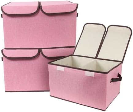 Foldable Fabric Storage Box, 16.5 x 11.8 x 9.8 inches, by TCbelosion