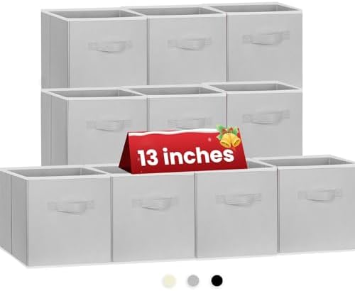 Criusia Large Storage Cubes, 13 Inch Cube Storage Bins by Criusia