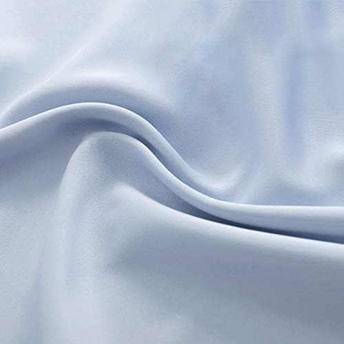 DONREN Light Blue Cerulean Window Curtain Valances - Image 5