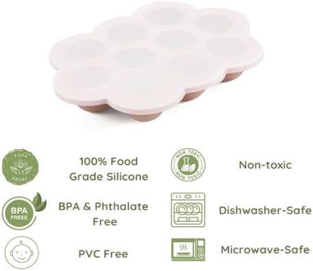 PandaEar 2 Pack Cloud Silicone Baby Food Freezer Tray - Image 2