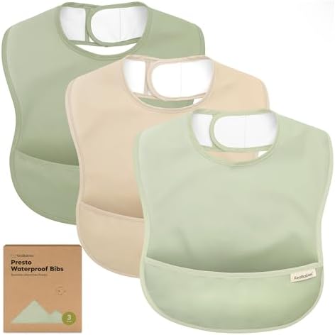 KeaBabies 3-Pack Waterproof Baby Bibs by KeaBabies