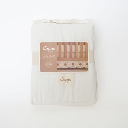 Crane Baby Crochet Crib Skirt, Cream Bed Skirt - Image 6