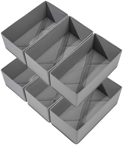 Bructhun Sock Drawer Organizer 6 Pack by Bructhun