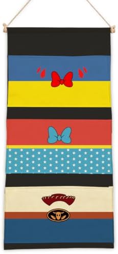 3-Pocket Hanging Wall Organizer, Colorful Bow and Star Over Door Storage by AUII+JO+DESIGN