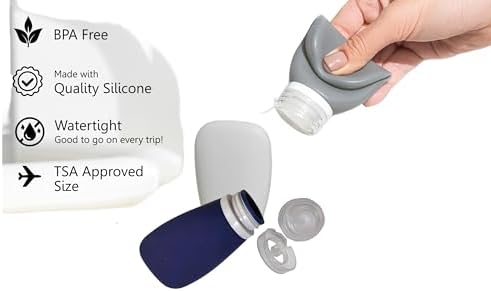 Leak Proof Silicone Refillable Bottles 3oz-90 ml Travel Squeeze Bottles - Image 5
