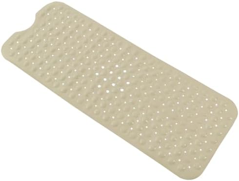 Anti-Slip Bathtub Shower Mat 40×16 Inch Opaque Khaki by ERASILKEN-X