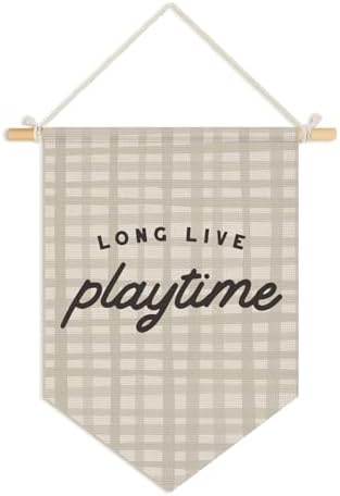 Playroom Decor, Boys Toddler Boy Room Decor, Long Live Playtime Wall Hanging by Wheatwin