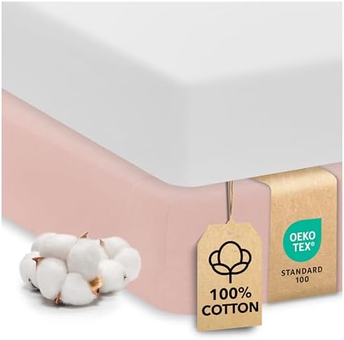 Cotton Crib Sheets 2 Pack – Sweety Fox Mini Fitted Sheets by SweetyFox