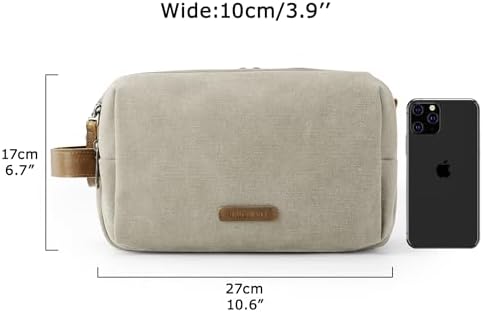 BAGSMART Toiletry Bag for Men, Canvas Travel Toiletry Organizer Dopp Kit - Image 6