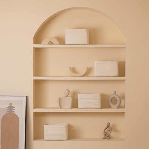 4 Pack Storage Baskets for Organizing, Woven Baskets for Shelves - Image 7