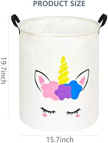 Round Laundry Basket Storage Bins Nursery Hamper Gift Baskets - Image 7