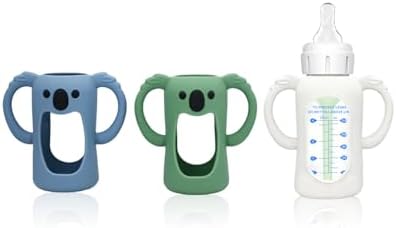 3 Pack Silicone Bottle Sleeves for Dr. Brown's Glass Baby Bottles, 4 oz by Unknown