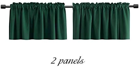 DONREN Christma Dark Green Blackout Window Valances - Image 6