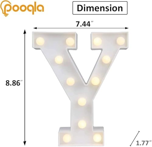 Pooqla LED Light Up Letters, Warm White and Colorful Lighted Marquee Letters - Image 3