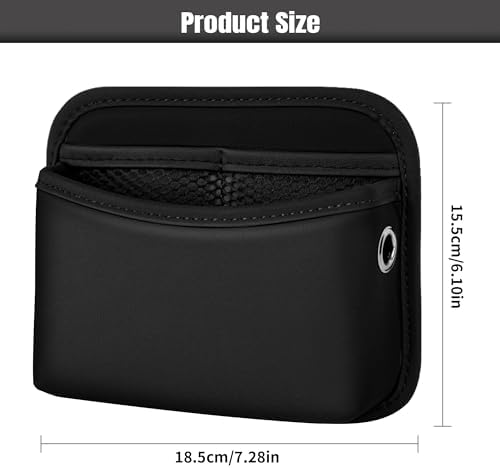 JEYODA Car Seat Side Storage Pocket, Small Organizer, PU Leather - Image 4