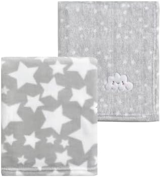 CREVENT 2Pcs 30''X40'' Cute Cozy Fluffy Warm Baby Blankets by CREVENT