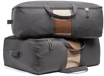 Soft Canvas Storage Bags with Zipper. Thick Breathable by VeraMia