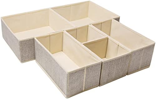 Criusia Underwear Drawer Organizer, 6 Set Foldable Underwear Drawer Organizer by Criusia