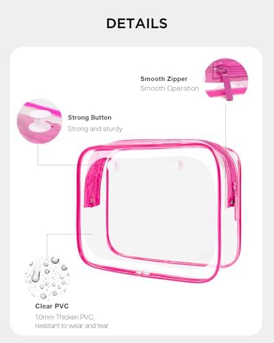 LETGO 4 PCS Clear Insert Bag for Bogg Bag, Beach Makeup Bag for Women - Image 7