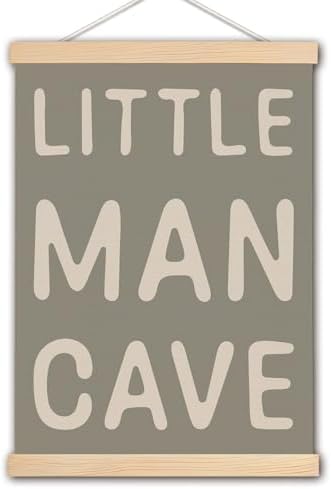 DNEULYR Little Man Cave Wall Art Poster, Baby Boy Nursery Decor, Nursery Wall by Unknown