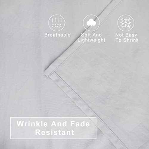 FLXXIE 4-Piece Microfiber Toddler Bedding Set, Light Grey - Image 2