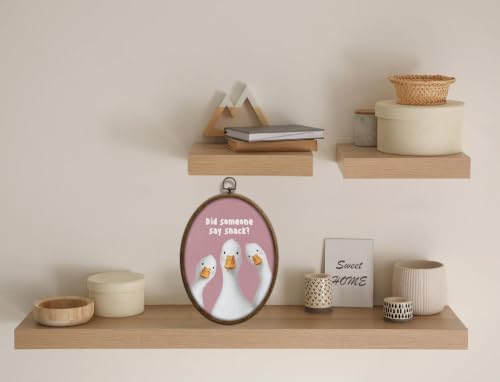 Silly Goose Kitchen Decor, Did Someone Say Snack Oval Wall Art, Waterproof - Image 4