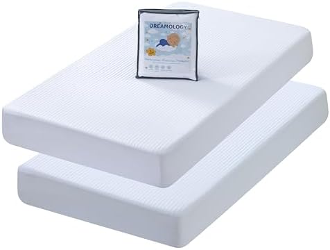 Dreamology Mini Crib Mattress Protector, Waterproof, 2 Pack by DREAMOLOGY