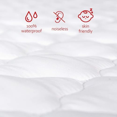 Waterproof Pack and Play Mattress Pad Sheets Fitted 2 Pack - Image 5