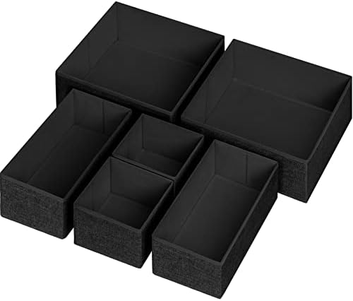 Criusia 6 Pack Clothes Drawer Organizer Dividers, Fabric Foldable Closet by Criusia