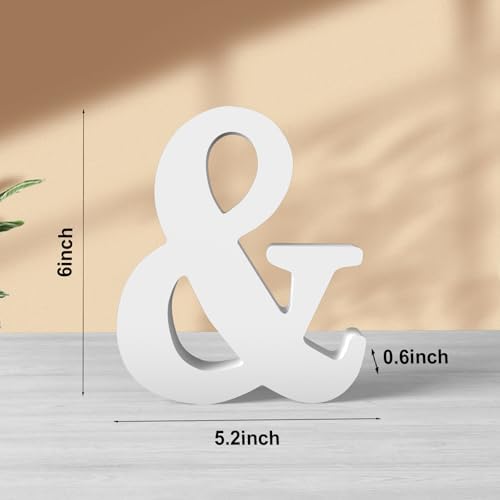 6 Inch White Wooden Letters Unfinished Wood Letters - Image 2