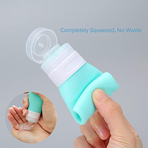 2 Pcs Silicone Travel Bottles, 1.3oz Leak Proof Refillable Squeeze Containers - Image 3