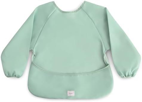 mushie Long Sleeve Baby Bib | Water Resistant Adjustable Fit by mushie