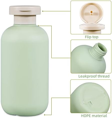 10oz Squeeze Bottles with Flip Cap, Refillable Plastic Travel Bottles - Image 3