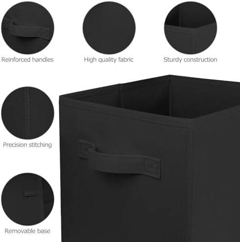 3 Pcs Storage Cubes, 10.5 Inch Collapsible Storage Bins, Fabric Foldable Bins - Image 2